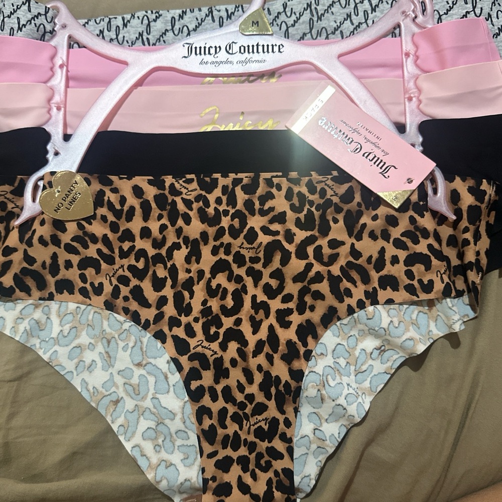 Juicy Couture Women’s Leopard Print Hipster Panty - Brown/Pink/Black